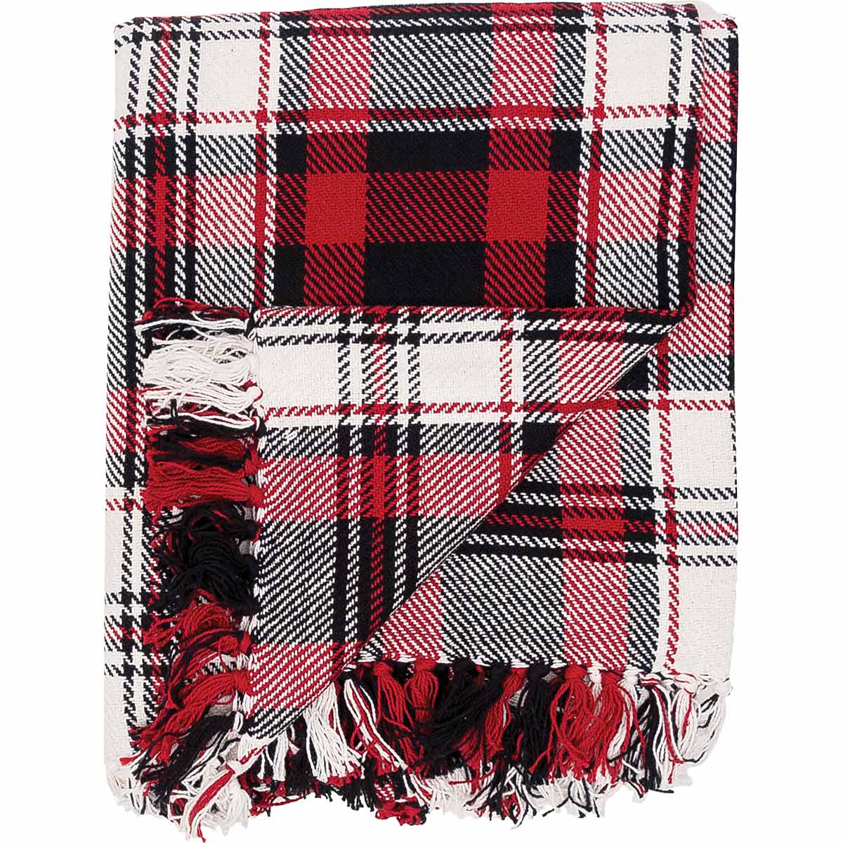 Cherry Plaid Throw - OUT OF STOCK UNTIL 08/21/2026