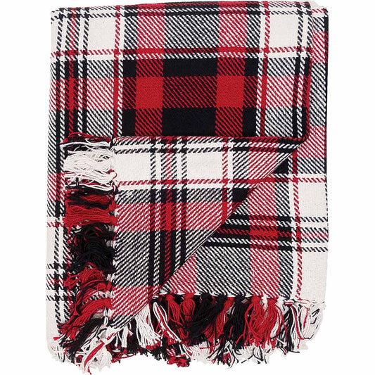 Cherry Plaid Throw - OUT OF STOCK UNTIL 08/21/2026