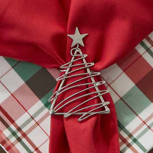 Festive Fir Napkin Ring - Set of 4