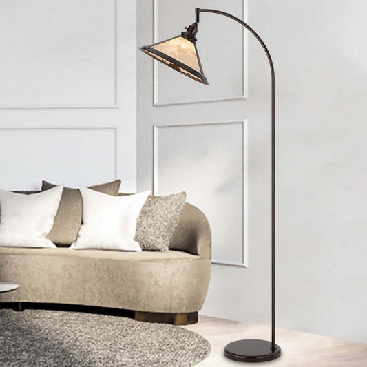 Natural Bronze Mica Floor Lamp