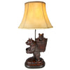 Trudging Mama Bear Black Forest Lamp