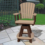 Beckett Swivel Counter Stool - Mocha & Brown