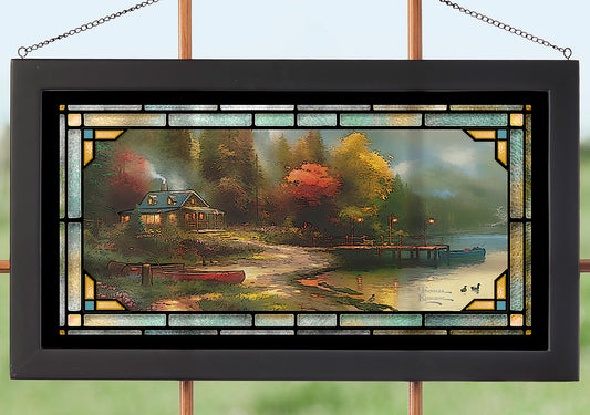 Mosaic Autumn Stained Glass Wall Art
