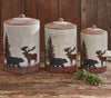 Timberland Moose & Bear Ceramic Canisters - Set of 3