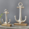 Nautical Legacy Silver Anchors - Set of 2 - OVERSTOCK