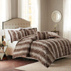 Jackson Chocolate Faux Fur Bed Set - King
