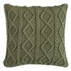 Green Cable Knit Pillow - OUT OF STOCK UNTIL 08/25/2026