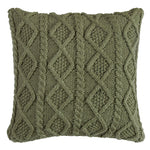 Green Cable Knit Pillow - OUT OF STOCK UNTIL 08/25/2026
