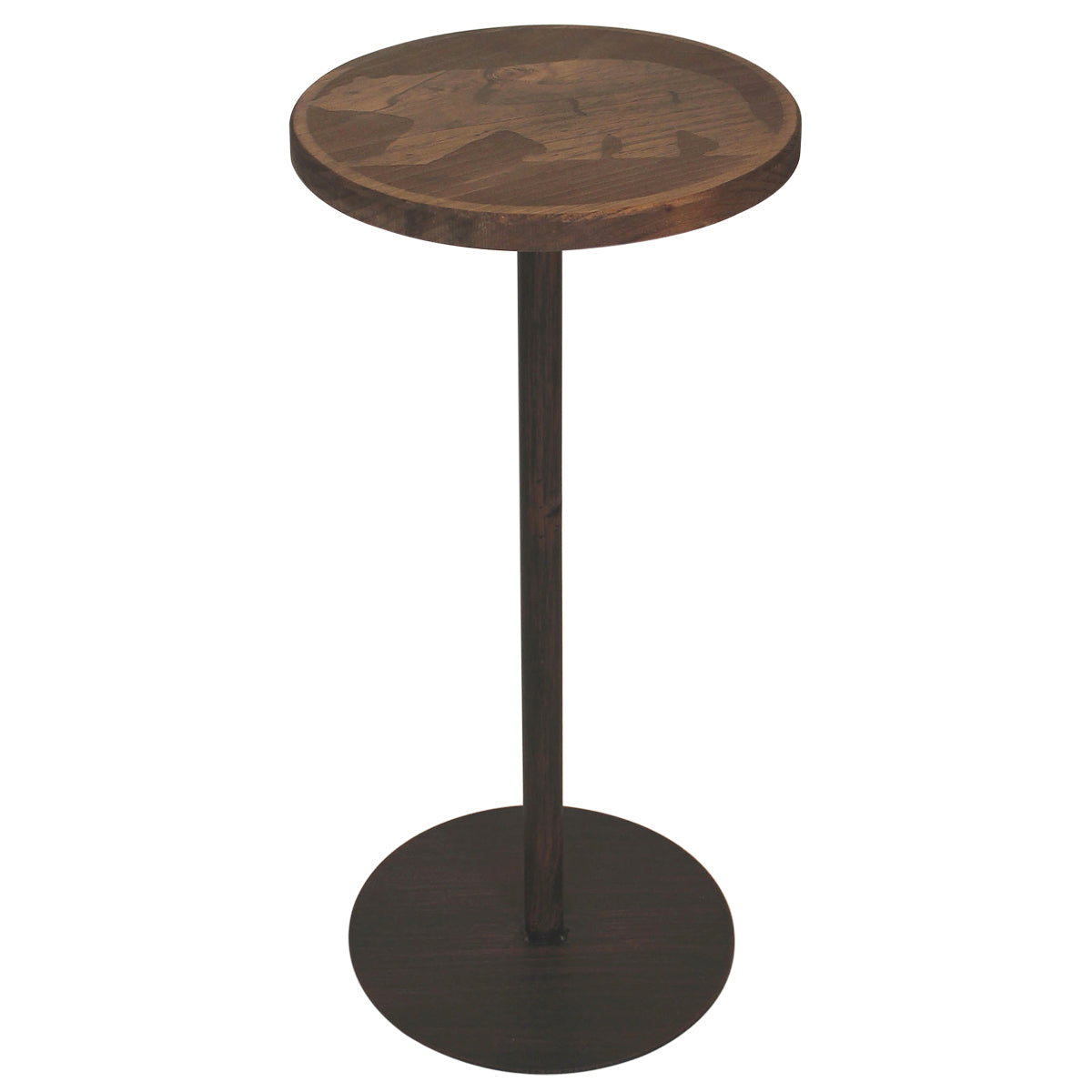 Round Wood Bear Drink Table