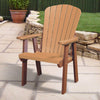 Beckett Fan Back Chair - Mocha & Brown