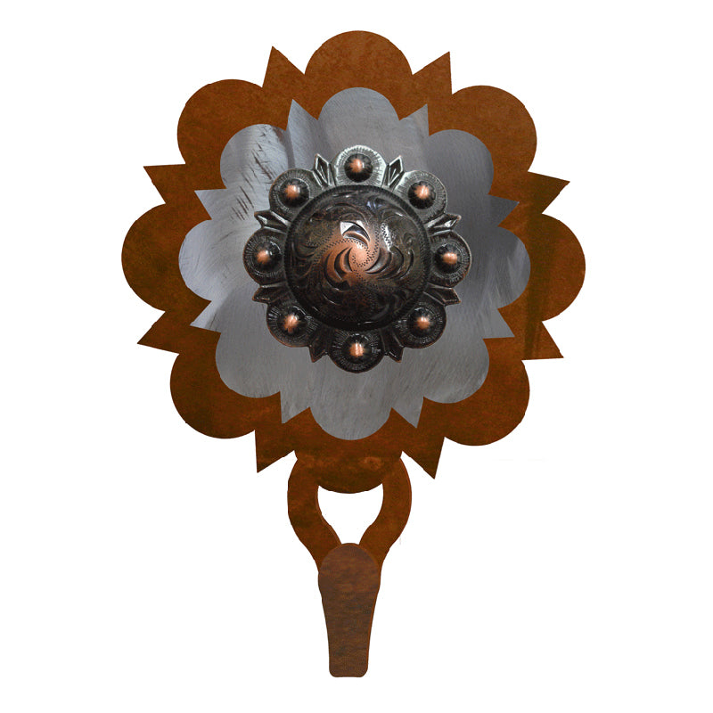 Round Copper Berry Concho Single Hook