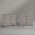 Northern Pine Three Drawer Nightstand Set of 2