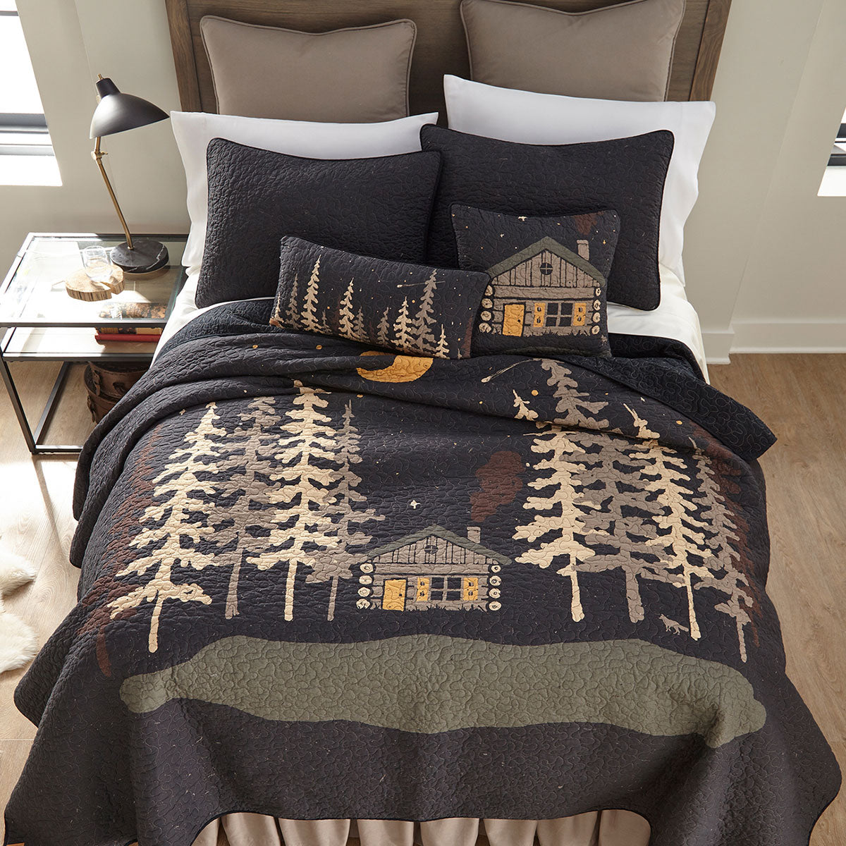 Midnight Cabin Quilt - Queen