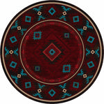 Whiskey River Red Rug - 8 Ft. Round