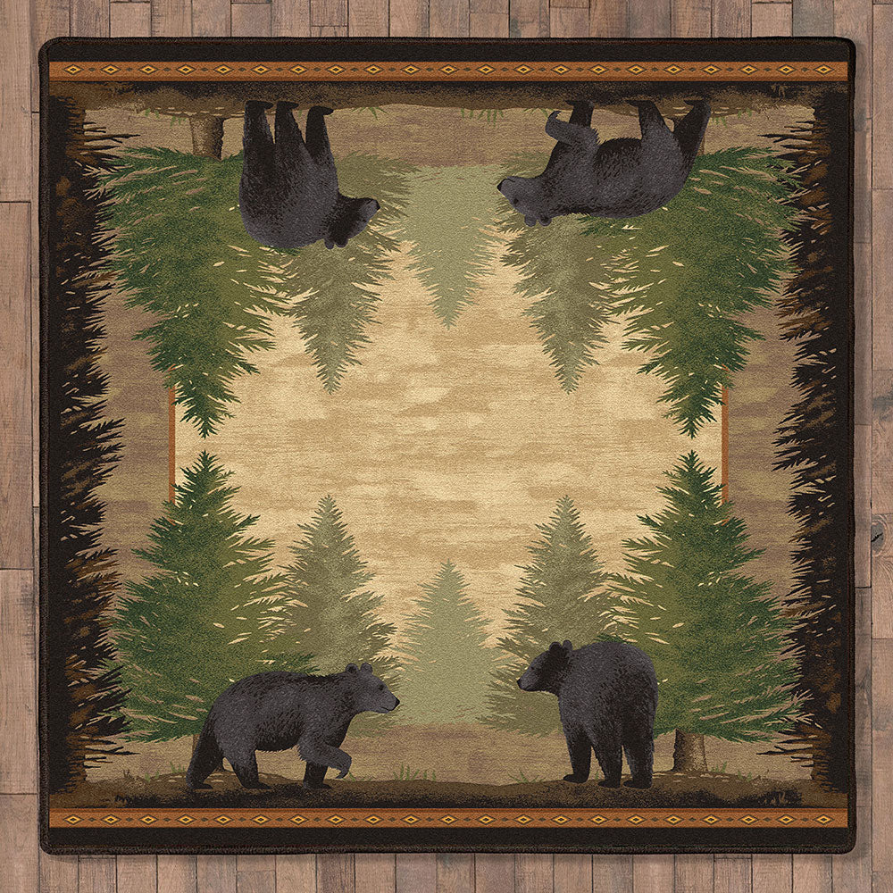 Timberline Bear Rug - 8 Ft. Square