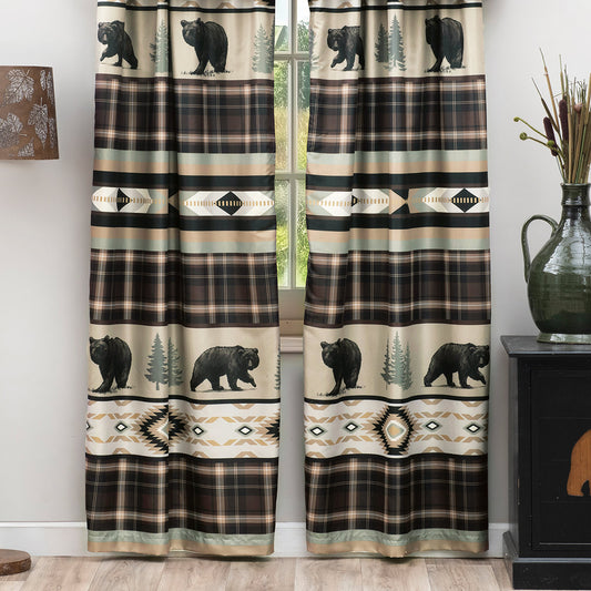 Durango Bear Lined Drapes - CLEARANCE