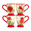 Christmas Cardinal Mugs - Set of 4