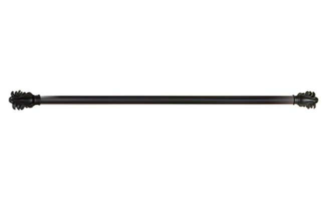Feather Rod in Black Finish - 48 Inch