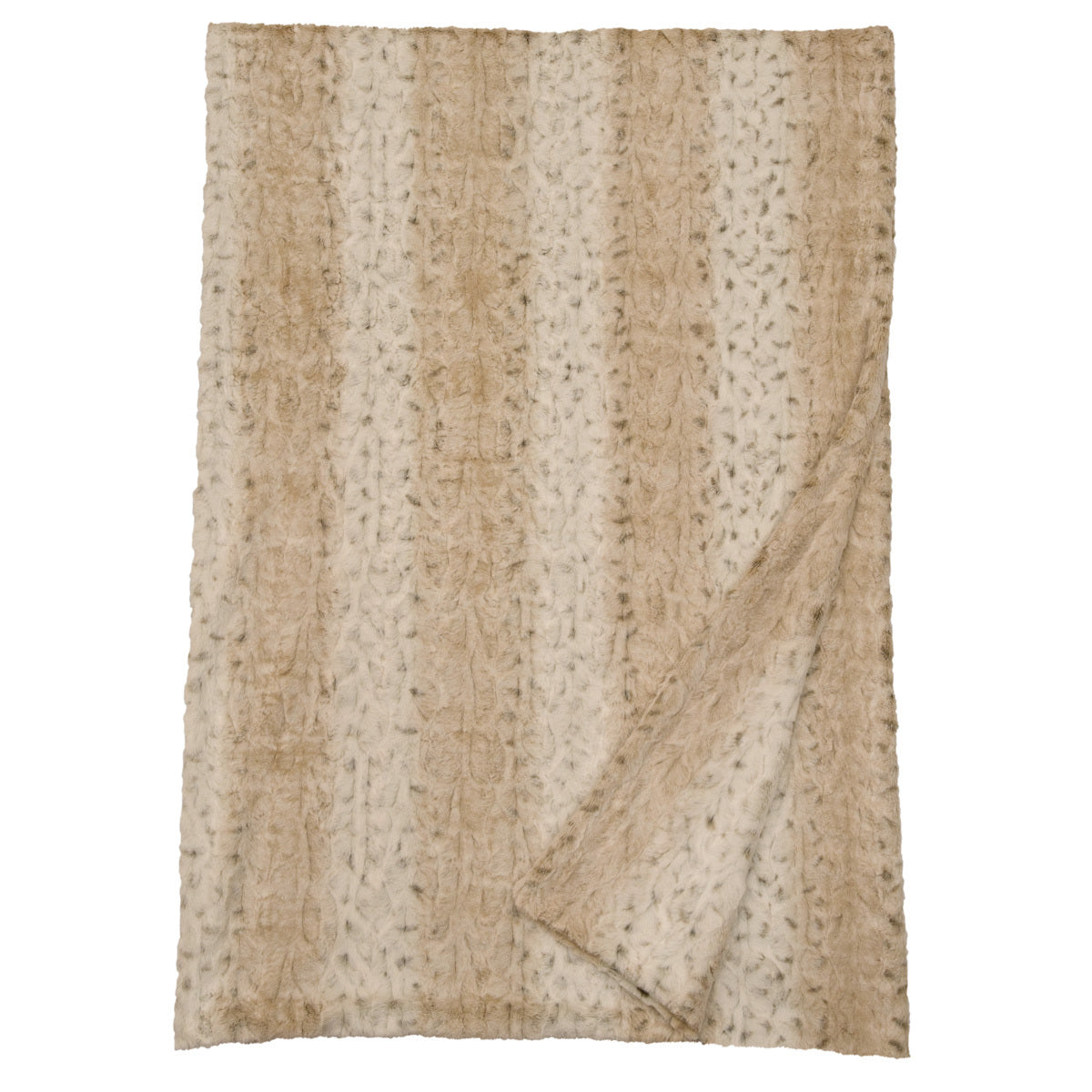 Pearl Leopard Cuddle Fur Throw