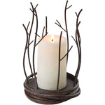 Rustic Woodland Candle Holder - Large