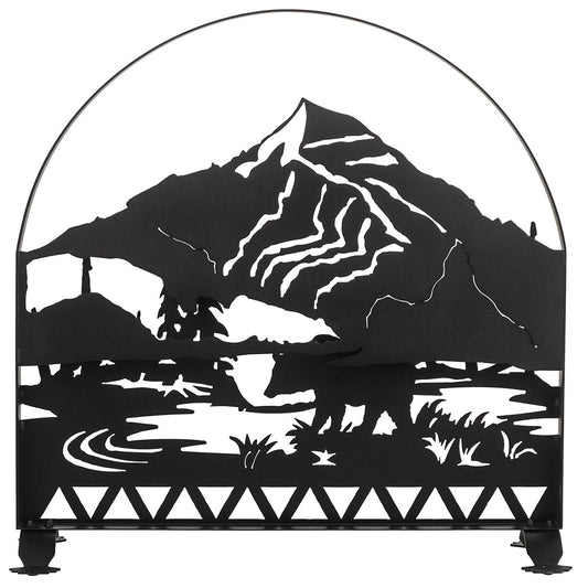 Creekside Bear Arched Fireplace Screen