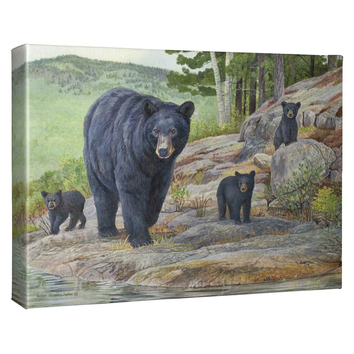 Mama & Cubs Canvas Wall Art