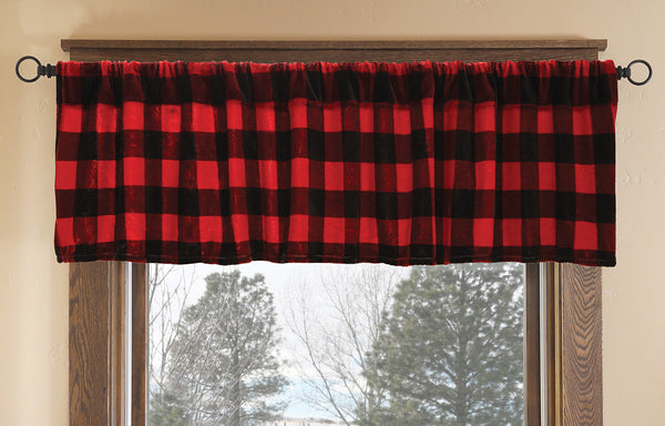 Buffalo Plaid Plush Valance - OVERSTOCK
