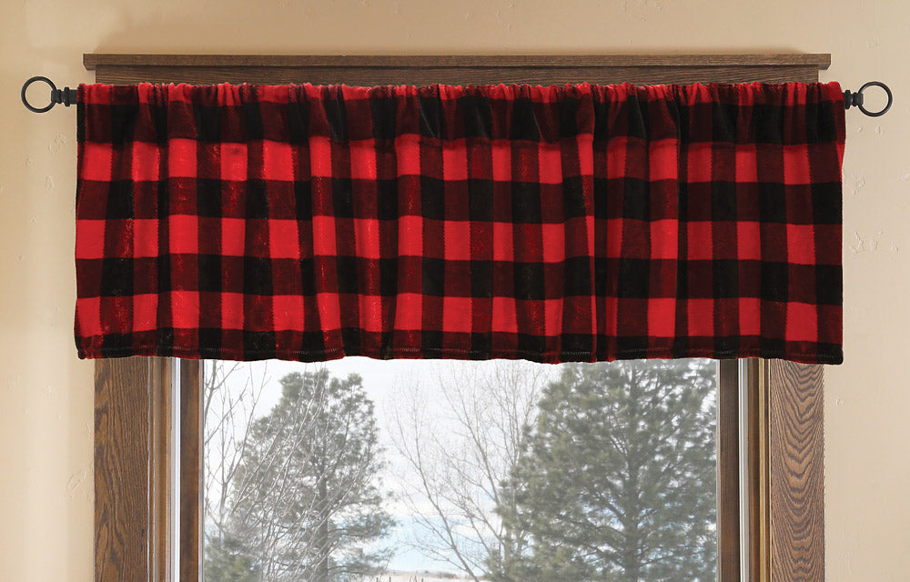 Buffalo Plaid Plush Valance - OVERSTOCK