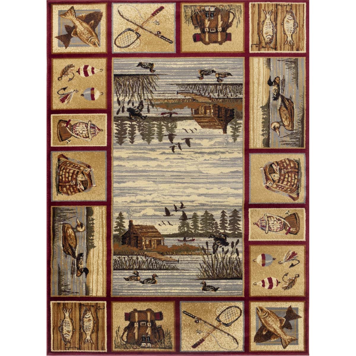 Peaceful Cabin Retreat Rug - 5 X 7