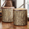 Cushioned Tree Bark Log Seat