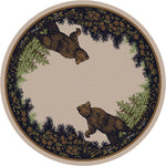 Twin Bears Rug - 8 Foot Round