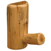 Cedar Log Curtain Bracket/Single Coat Rack Peg