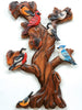 Songbirds Carved Wood Wall Art