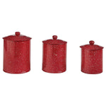 Lodge Red Canisters - Set of 3 - OUT OF STOCK UNTIL 09/17/2026