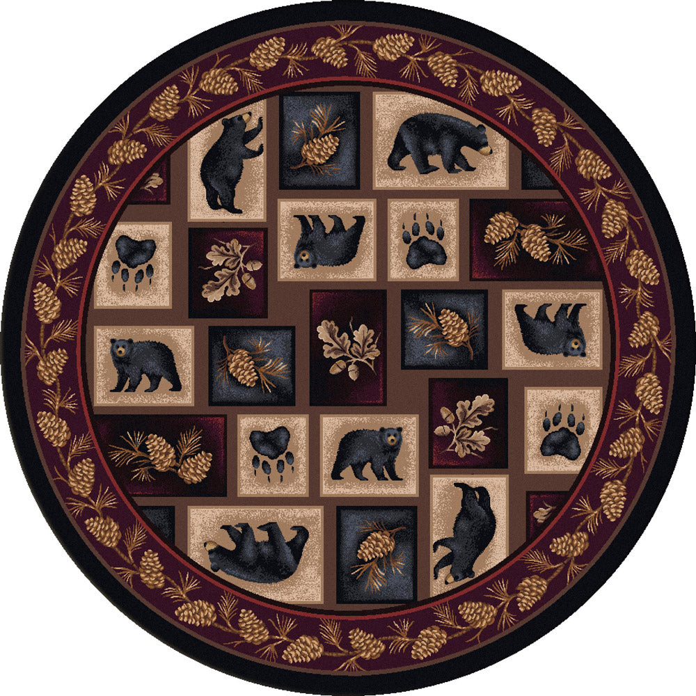 Bear Patch Rug - 8 Ft. Round