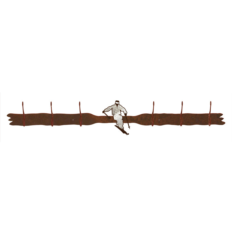 Skier 6 Hook Coat Rack