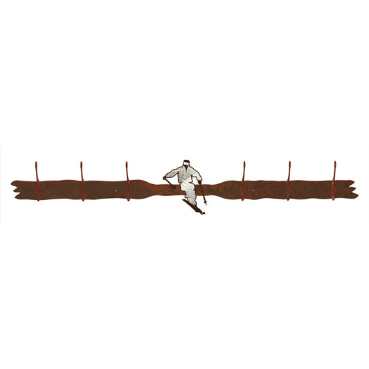 Skier 6 Hook Coat Rack