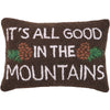 Mountain Goodness Hooked Pillow
