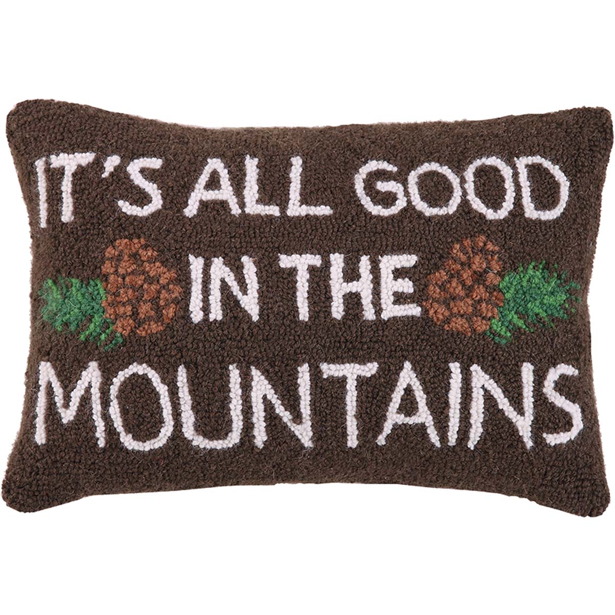 Mountain Goodness Hooked Pillow