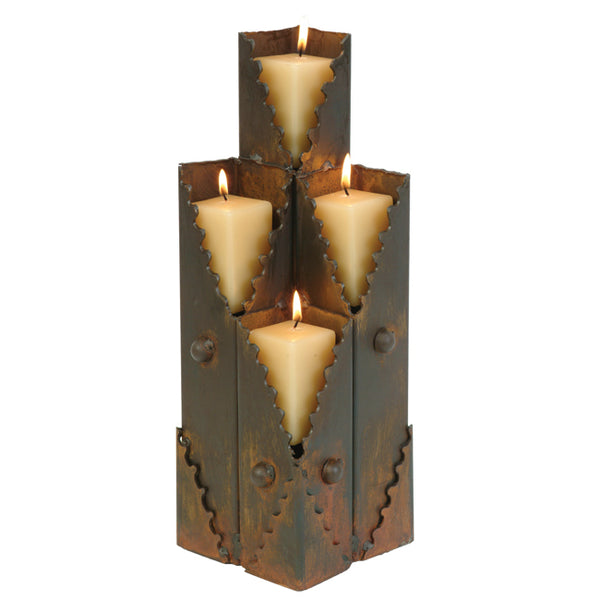 Southwest Metal Candle Holder