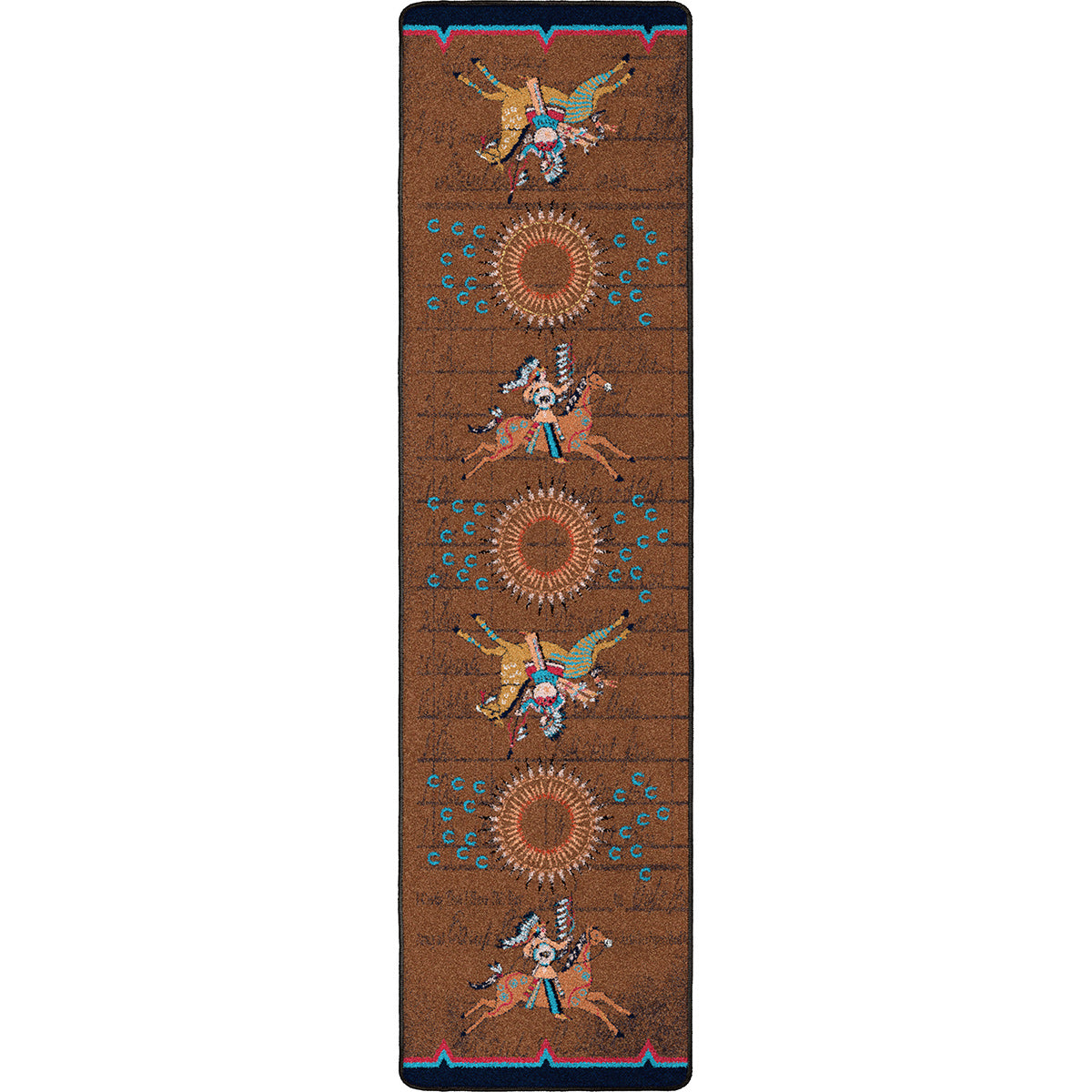 Battle Records Brown Rug - 2 x 8