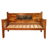 Barnwood Square Post Twin Daybed with Bear Scene Tiles
