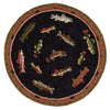 River Fish Hooked Wool Rug - 3 Ft. Round