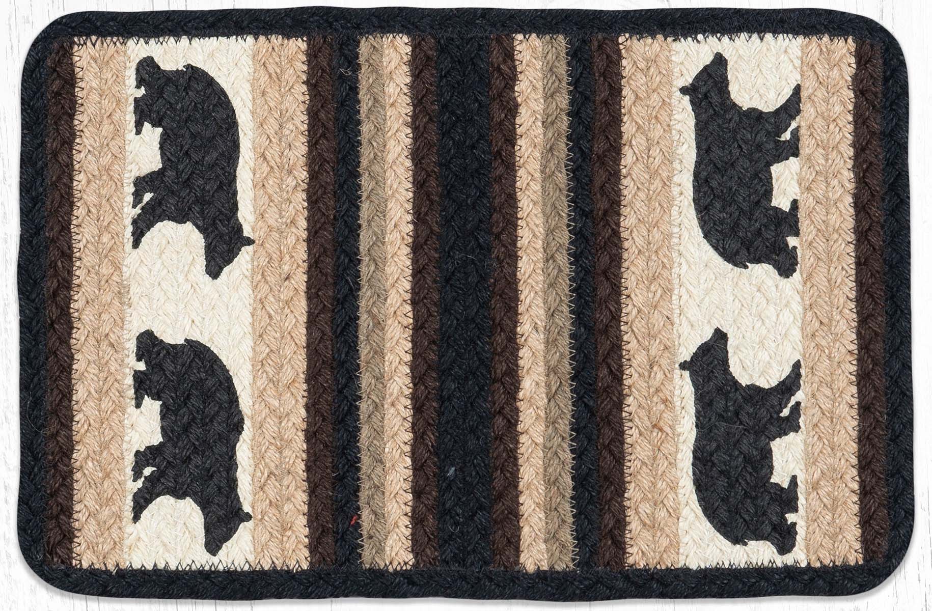 Bear Striped Placemats - Set of 4 - OUT OF STOCK UNTIL 07/06/2026