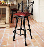 Coronado Swivel Barstool w/Arms - Colonial Red