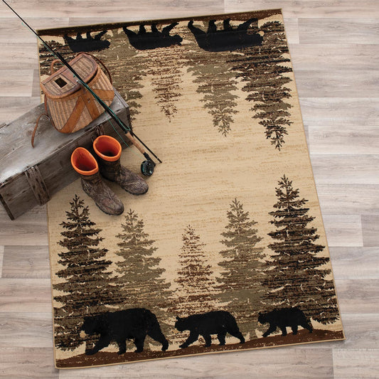 Woodland Bear Stroll Rug - 2 x 3 - OVERSTOCK
