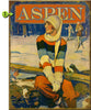 Vintage Ski Girl Personalized Sign - 23 x 31