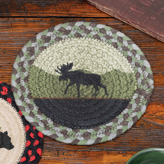 Moose Silhouette Braided Trivet - Set of 4 - OUT OF STOCK UNTIL 07/01/2026