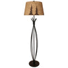 Rust Streak Iron Stack with Braided Wire Floor Lamp- Pine Tree Shade