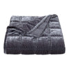 Azure Gray Velvet Box Stitch Throw